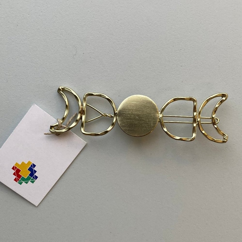 NWT Moon Phases Gold Hair Clip